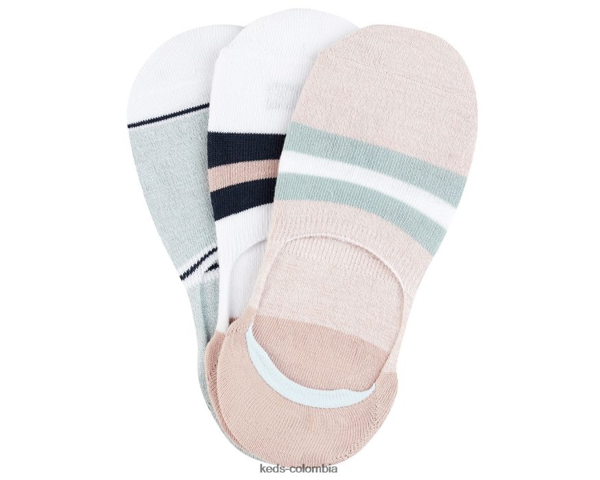 RF0RND214 Paquete de 3 calcetines con forro deportivo clásico rosa mujer Keds