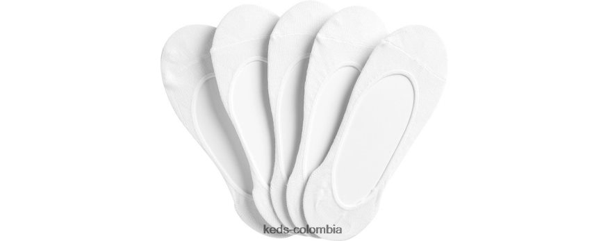 RF0RND220 Paquete de 5 calcetines con forro de corte muy bajo blanco mujer Keds