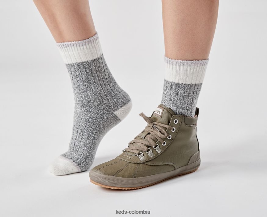 RF0RND223 Paquete de 3 calcetines tipo bota color malva mujer Keds