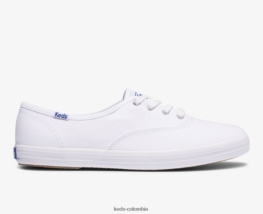 RF0RND108 hazaña de campeón. zapatilla de algodón orgánico blanco mujer Keds