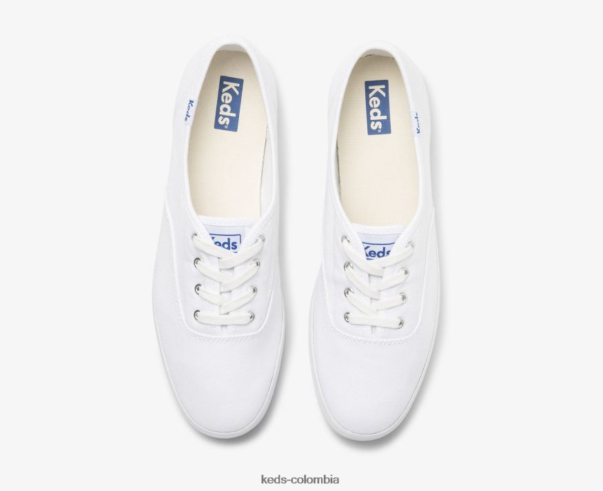RF0RND108 hazaña de campeón. zapatilla de algodón orgánico blanco mujer Keds