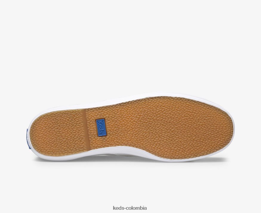 RF0RND111 zapatillas campeon originales de cuero blanco mujer Keds