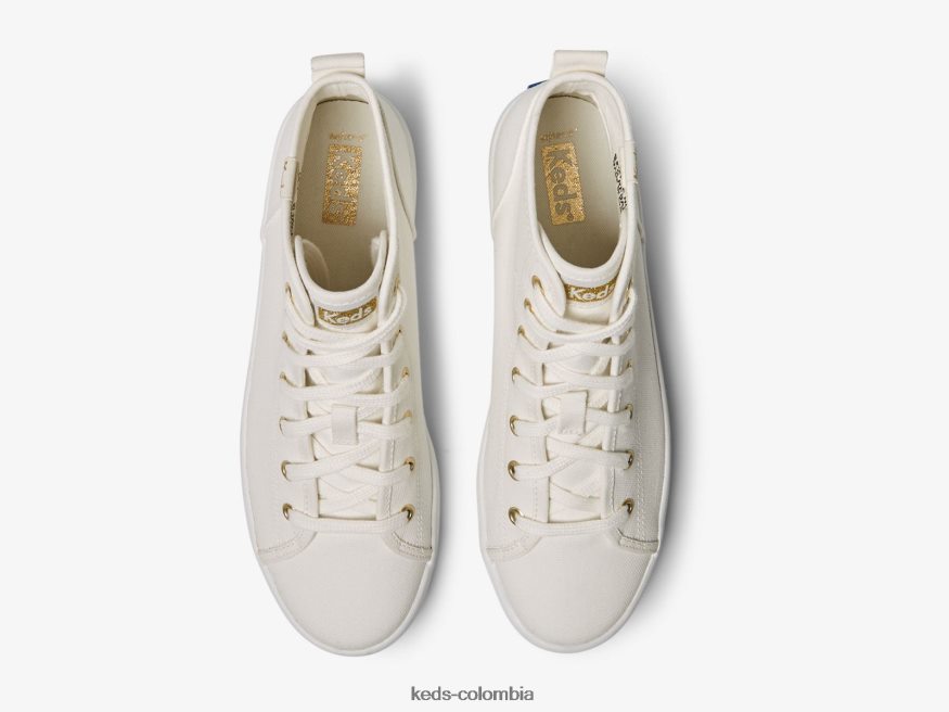 RF0RND113 zapatillas kickstart hi de lona blanco mujer Keds