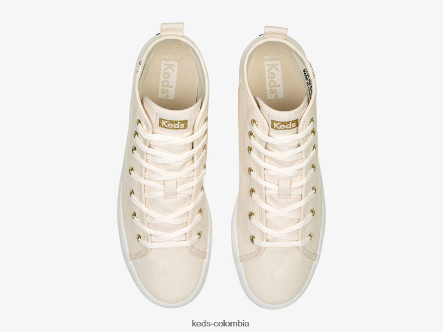 RF0RND115 zapatillas kickstart hi de lona Rosa claro mujer Keds