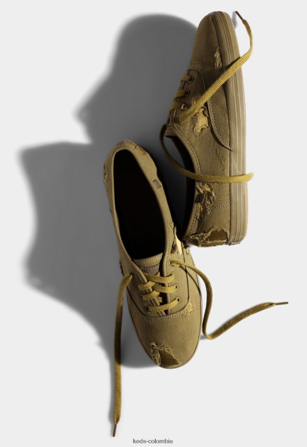 RF0RND118 zapatilla campeona ejercito verde mujer Keds x Altuzarra