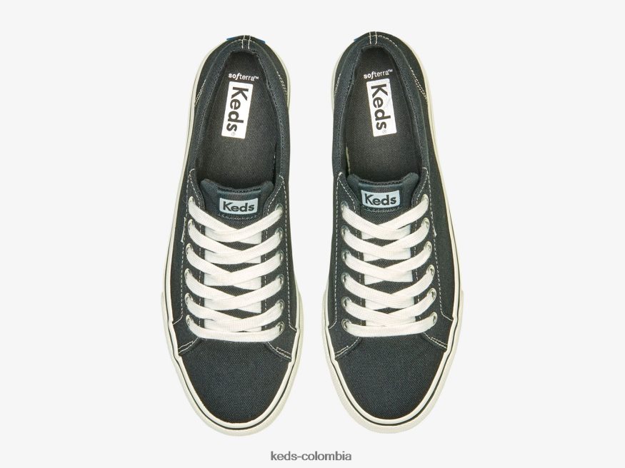 RF0RND120 zapatillas jump kick de lona negro mujer Keds