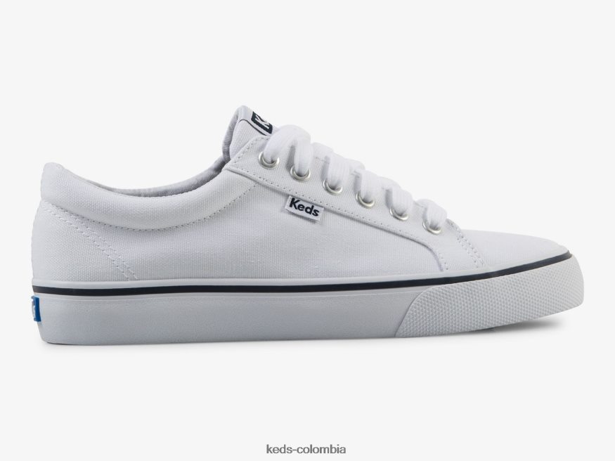 RF0RND121 zapatillas jump kick de lona naval Blanca mujer Keds