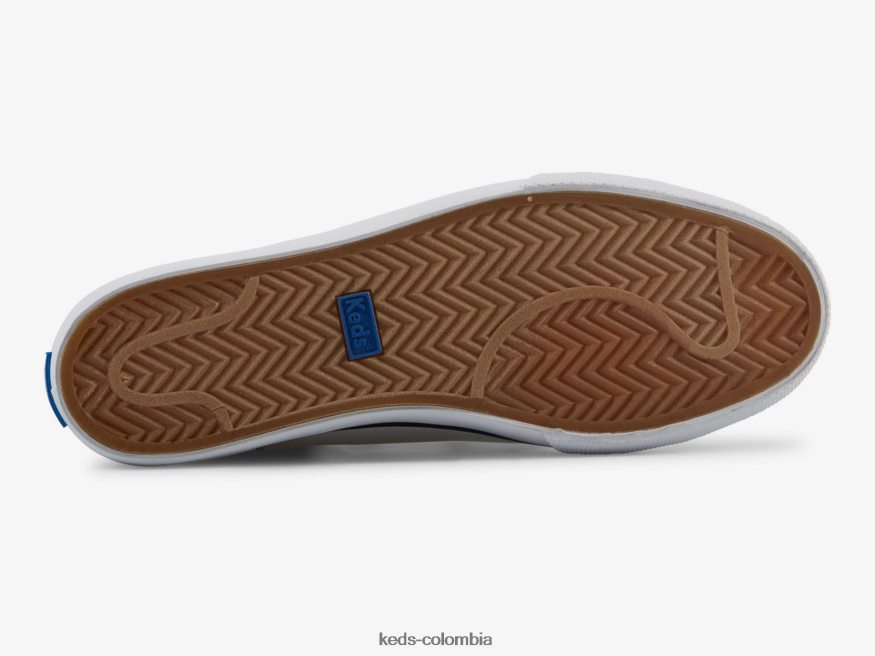 RF0RND121 zapatillas jump kick de lona naval Blanca mujer Keds