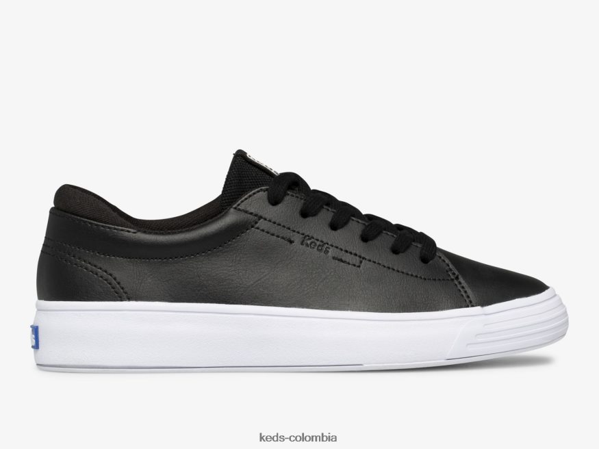 RF0RND126 zapatillas alley de cuero negro mujer Keds