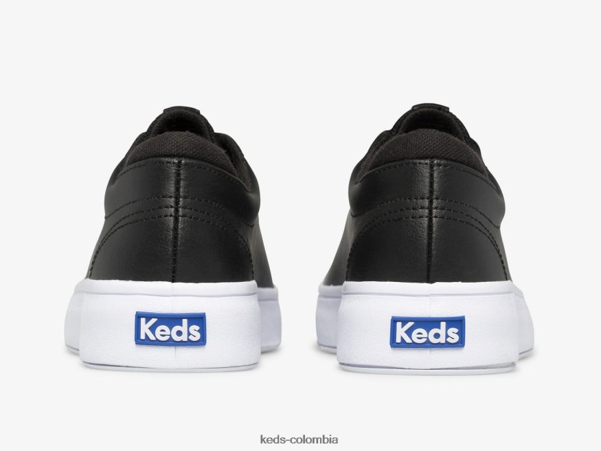RF0RND126 zapatillas alley de cuero negro mujer Keds