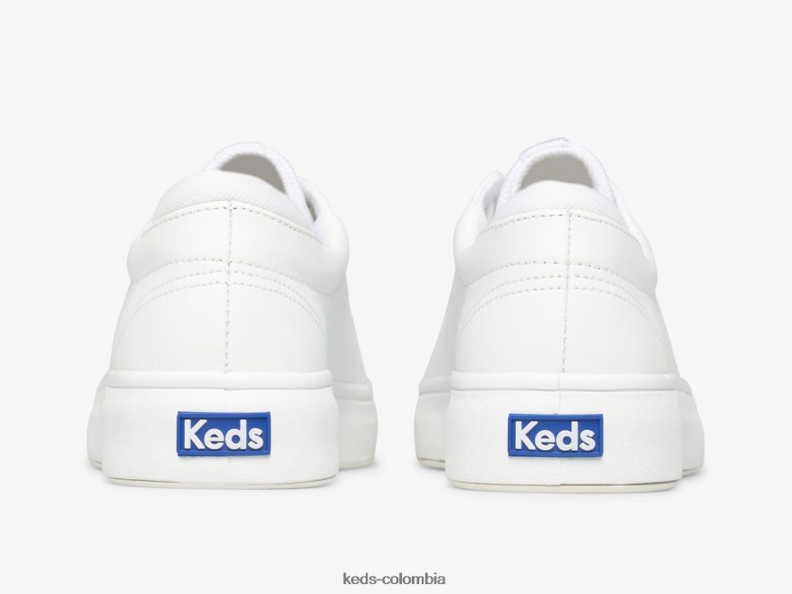 RF0RND127 zapatillas alley de cuero blanco mujer Keds