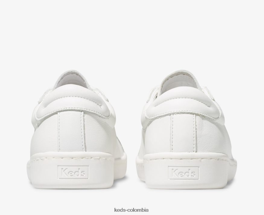 RF0RND128 zapatillas ace de cuero blanco mujer Keds