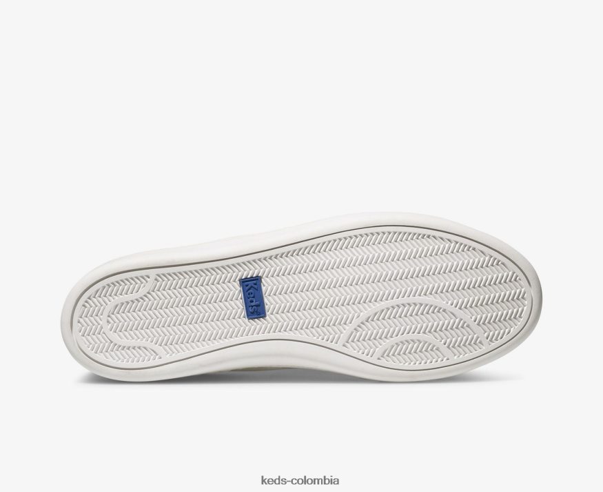 RF0RND128 zapatillas ace de cuero blanco mujer Keds
