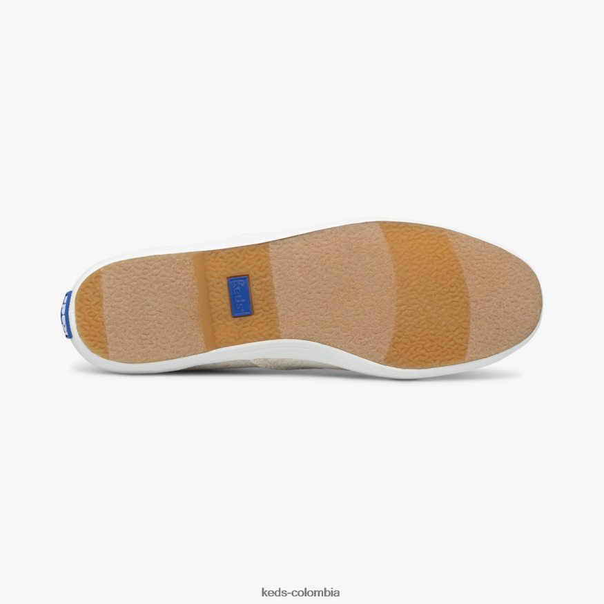 RF0RND129 zapatilla colette jacquard campeona Marfil mujer Keds x Rifle Paper Co.