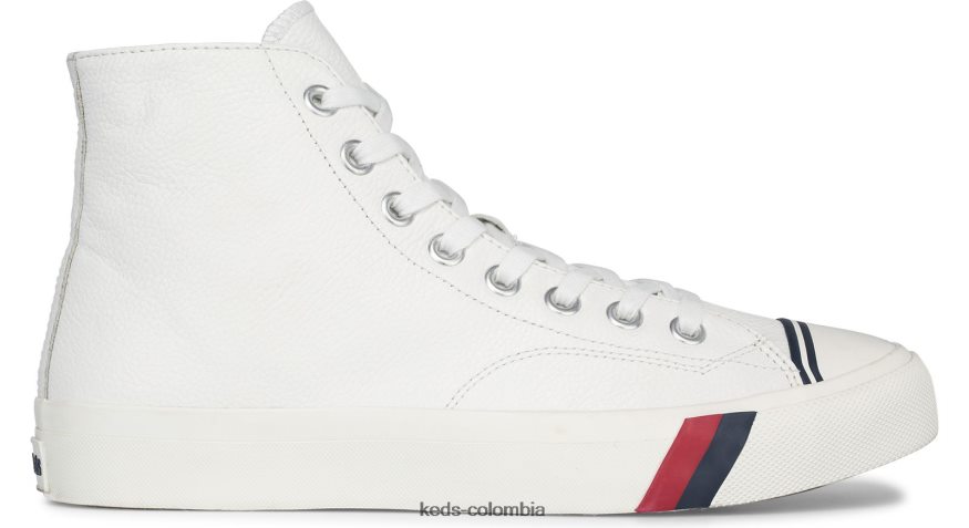 RF0RND143 zapatillas royal hi de cuero blanco unisexo Keds