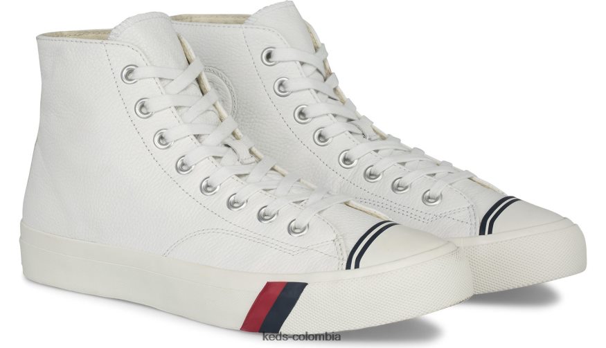 RF0RND143 zapatillas royal hi de cuero blanco unisexo Keds