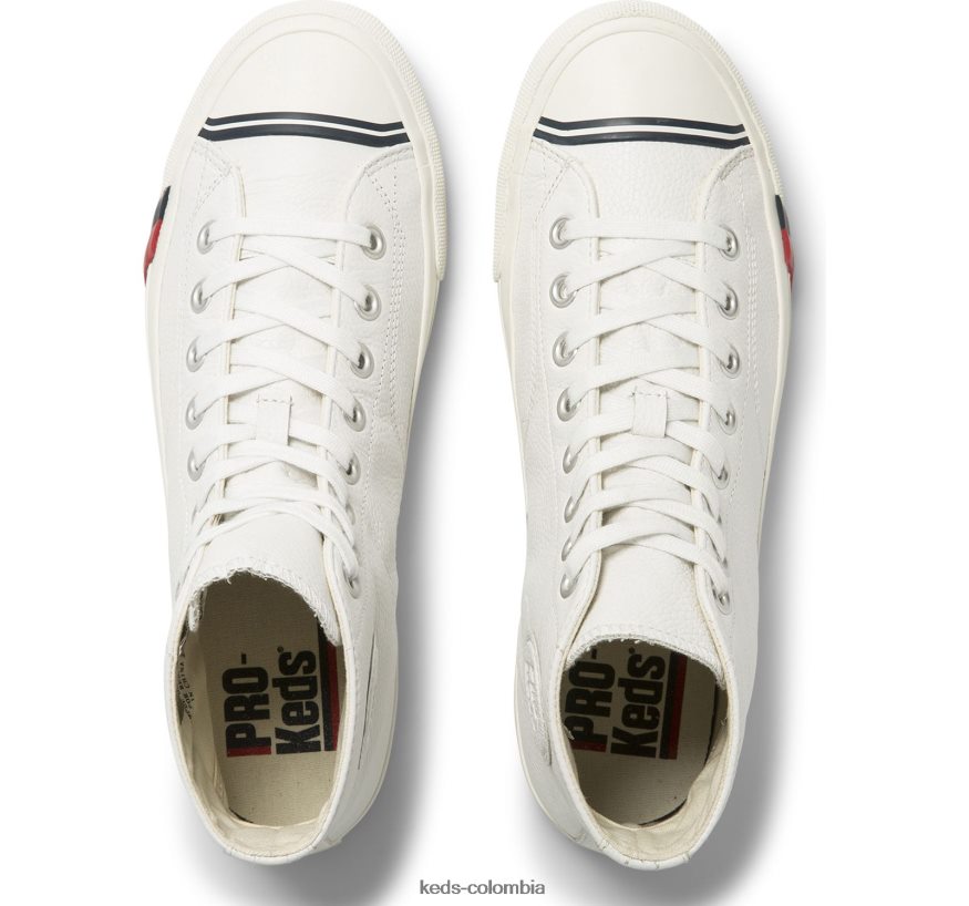 RF0RND143 zapatillas royal hi de cuero blanco unisexo Keds