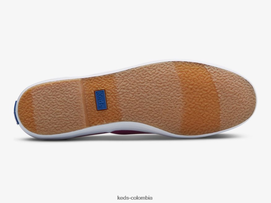 RF0RND150 hazaña de campeón. zapatilla de algodón orgánico púrpura mujer Keds