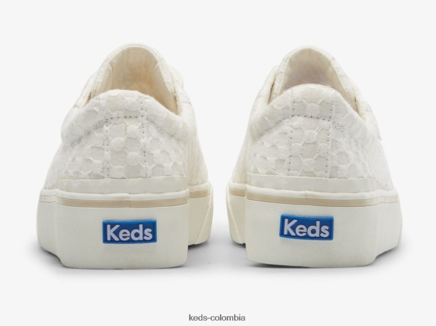 RF0RND151 zapatillas jump kick duo con ojales y lunares Blanco como la nieve mujer Keds