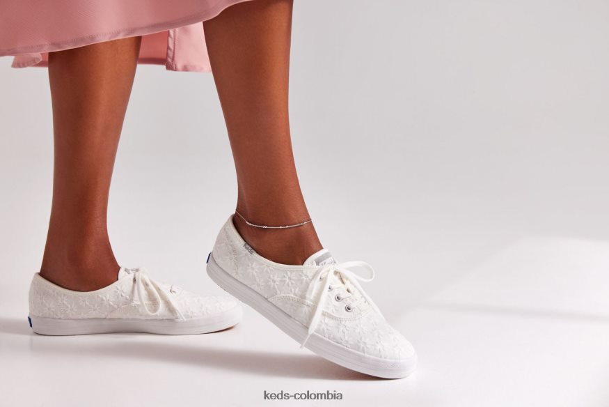 RF0RND153 tenis Champion Starburst con ojales blanco mujer Keds