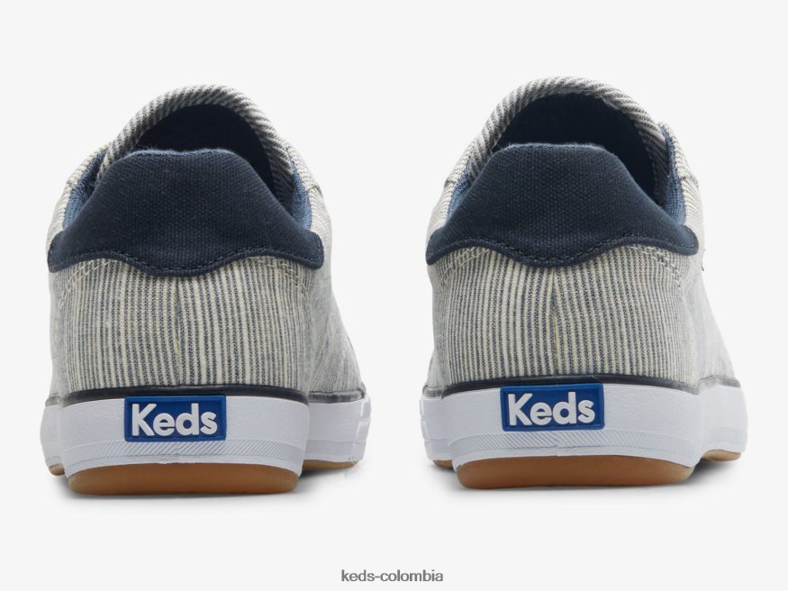 RF0RND154 zapatillas center iii con rayas flameadas raya azul marino mujer Keds