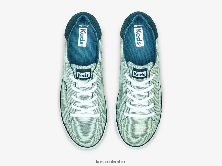 RF0RND154 zapatillas center iii con rayas flameadas raya azul marino mujer Keds