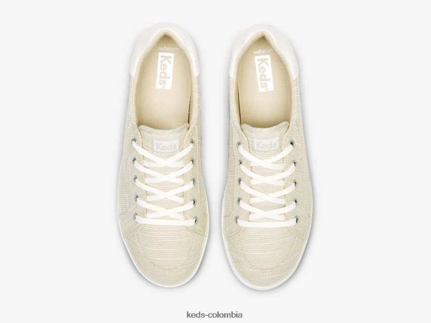RF0RND155 zapatillas center iii con rayas flameadas raya bronceada mujer Keds