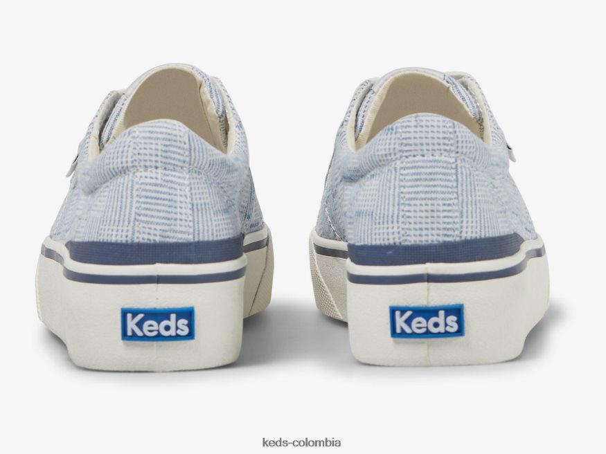 RF0RND157 zapatillas jump kick duo de lona con diseño cruzado azul mujer Keds