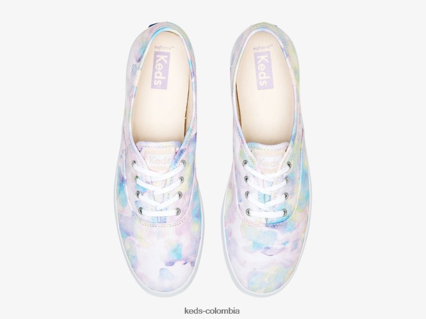 RF0RND159 tenis Champion con estampado abstracto rosa mujer Keds