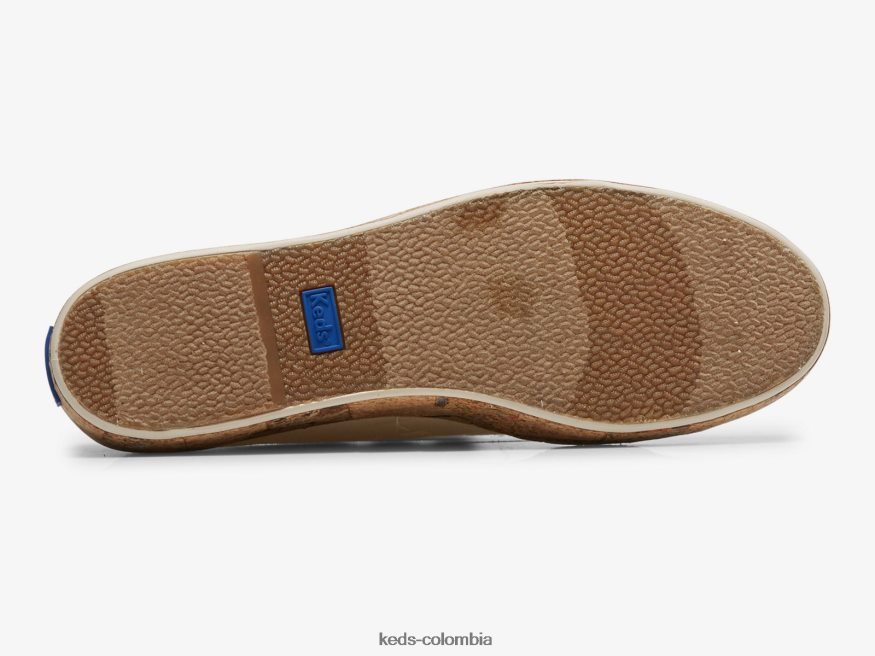 RF0RND166 zapatillas triple kick corcho foxing natural mujer Keds