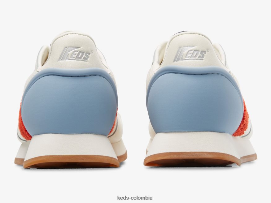 RF0RND173 zapatilla de felpa renacentista blanco rojo mujer Keds
