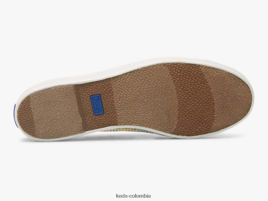 RF0RND181 triple patada de malla margaux blanco multicolor mujer Keds x Rifle Paper Co.