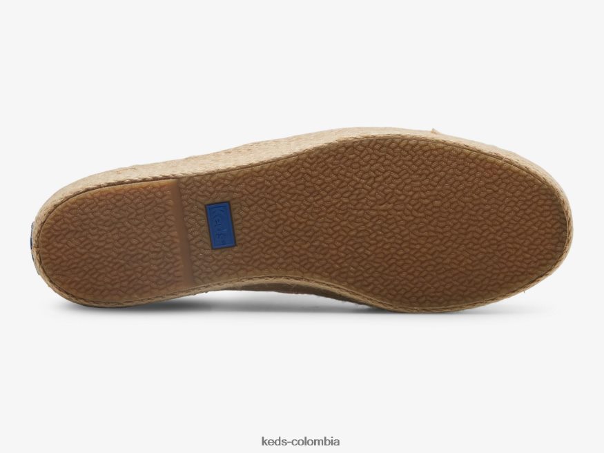 RF0RND182 la plataforma de yute sicilia blanco multicolor mujer Keds x Rifle Paper Co.