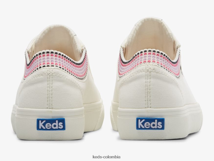 RF0RND190 Zapatillas Jump Kick Rib de punto con cuello cuadrado. blanco multicolor mujer Keds