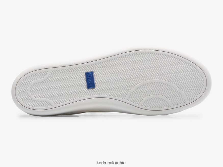 RF0RND197 zapatillas ace de cuero blanco verde mujer Keds