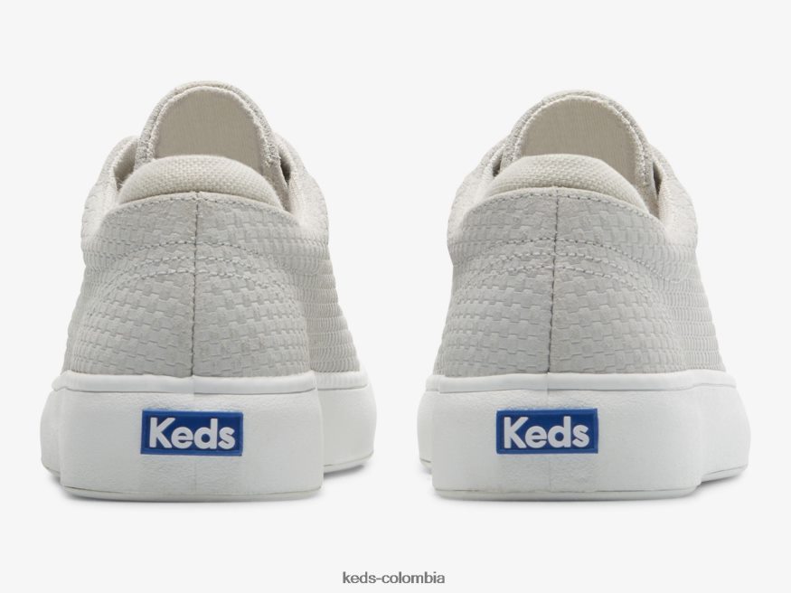 RF0RND198 zapatillas alley de ante con relieve gris claro mujer Keds