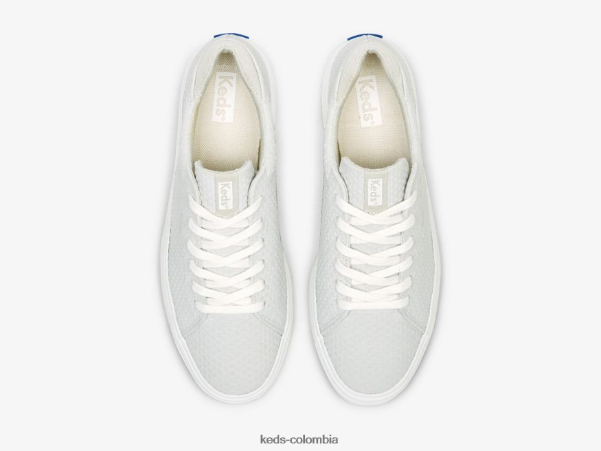 RF0RND198 zapatillas alley de ante con relieve gris claro mujer Keds