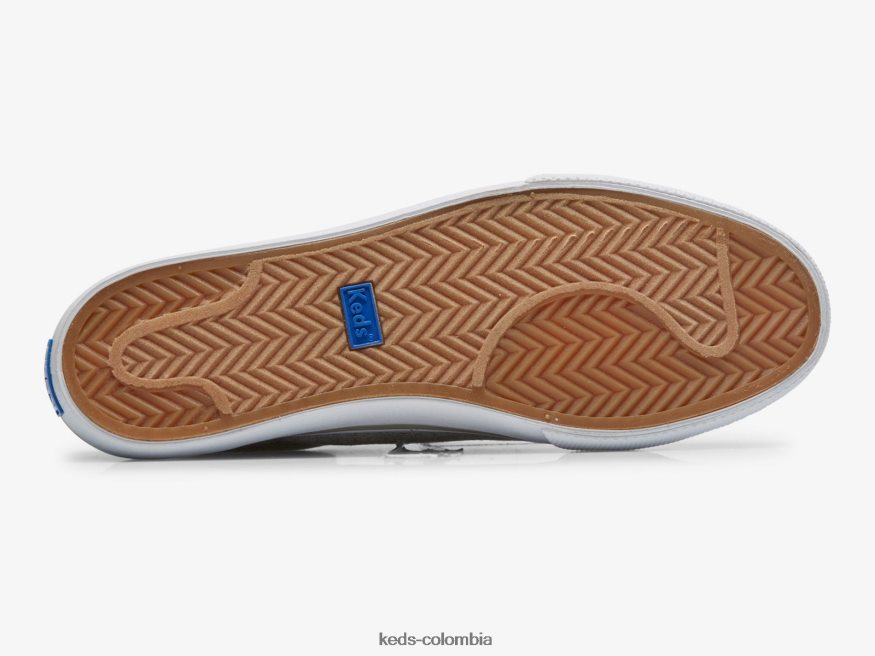 RF0RND205 Zapatilla estática lineal Jump Kick de tela gris mujer Keds
