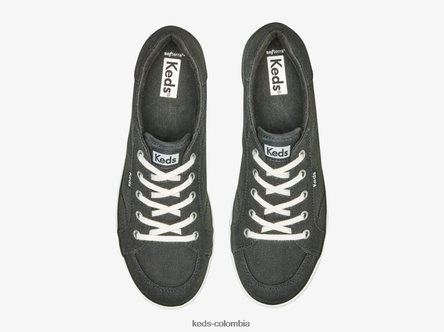 RF0RND77 zapatillas center iii de lona negro mujer Keds
