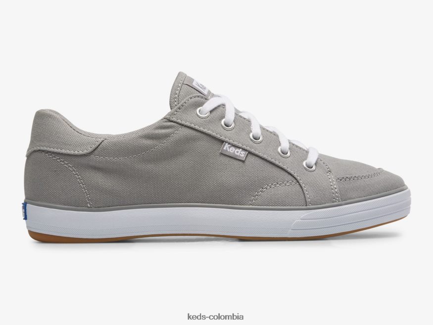 RF0RND78 zapatillas center iii de lona gris mujer Keds