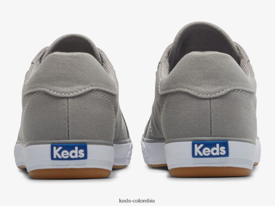 RF0RND78 zapatillas center iii de lona gris mujer Keds