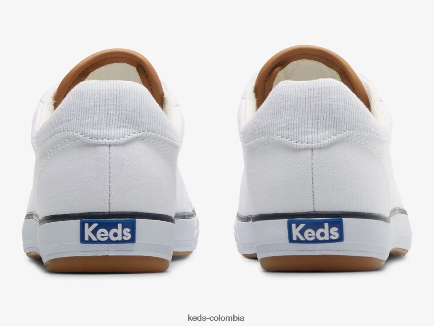 RF0RND82 zapatillas center iii de lona naval Blanca mujer Keds