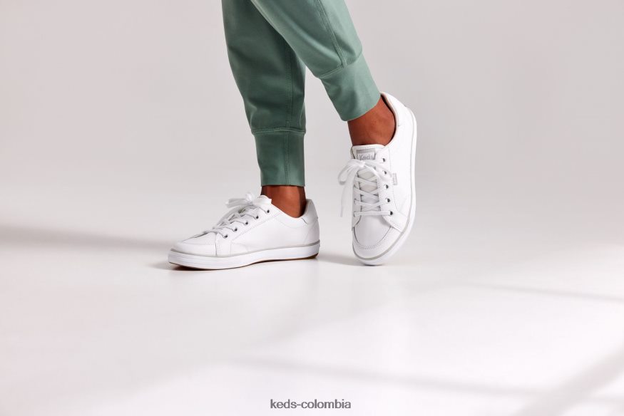 RF0RND83 zapatillas center iii de piel blanco mujer Keds