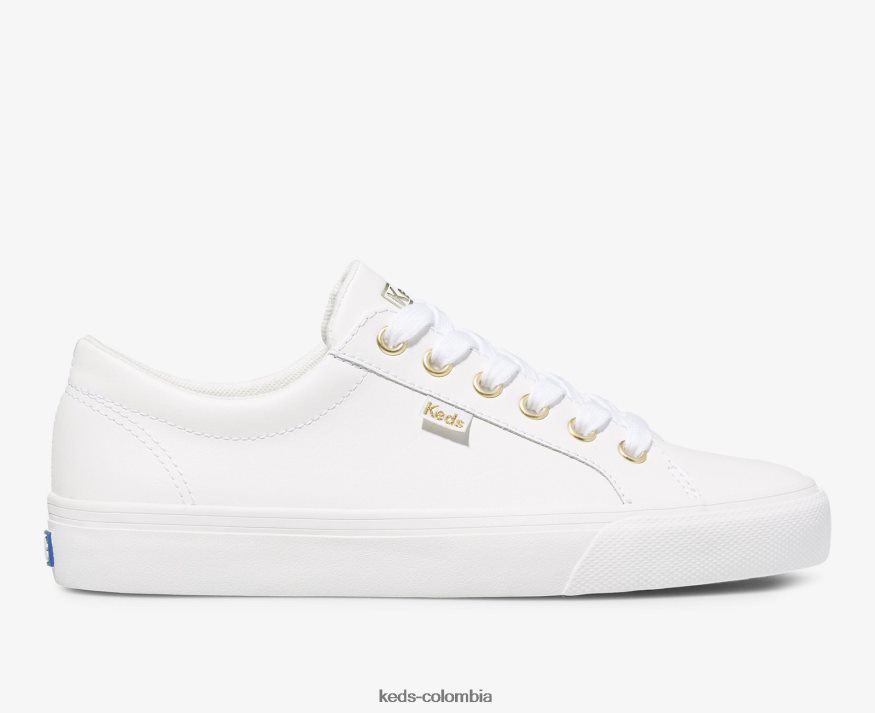 RF0RND84 zapatillas jump kick de cuero Oro blanco mujer Keds