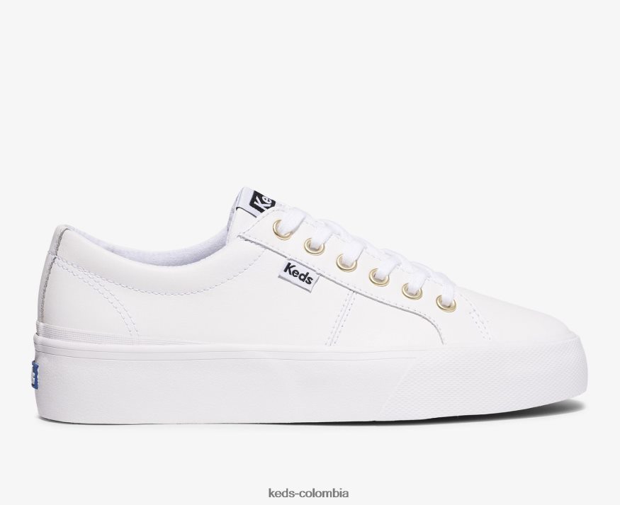 RF0RND85 zapatillas jump kick duo de cuero blanco mujer Keds