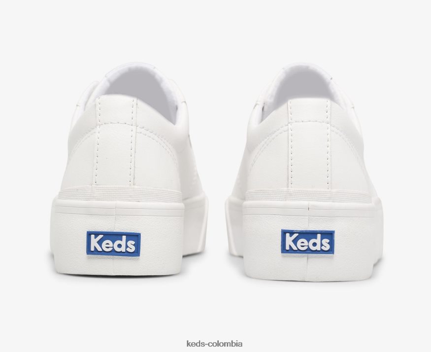 RF0RND85 zapatillas jump kick duo de cuero blanco mujer Keds