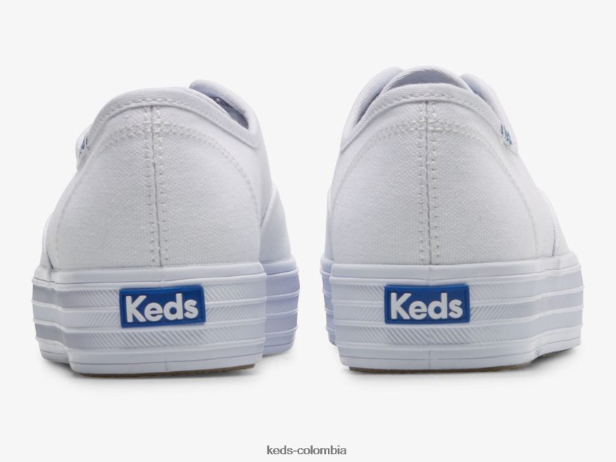 RF0RND87 la zapatilla de lona con plataforma blanco mujer Keds