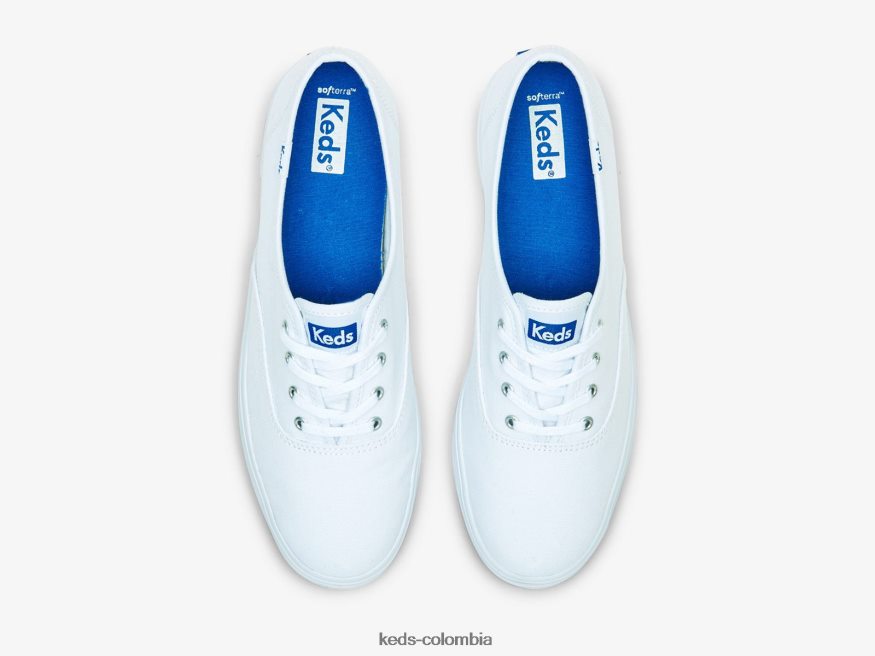 RF0RND87 la zapatilla de lona con plataforma blanco mujer Keds