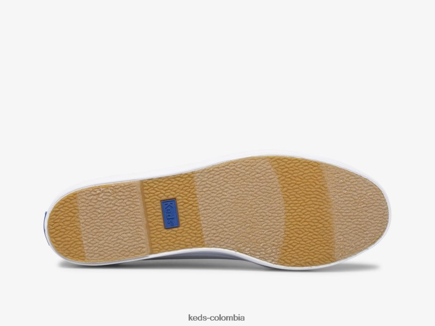 RF0RND89 zapatillas triple up de lona blanco mujer Keds