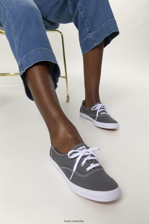 RF0RND94 zapatillas campeon originales gris grafito mujer Keds